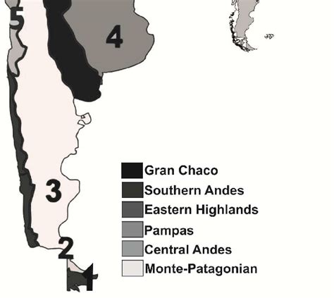 Map Of Level I Ecoregions Of Argentina Modified From Download