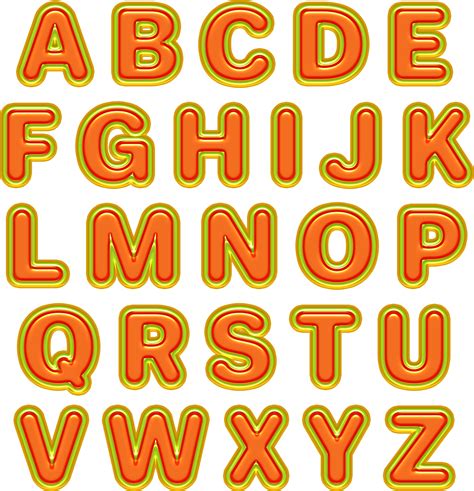 freebie: orange/lime png alphabet sheet – HG Designs png image