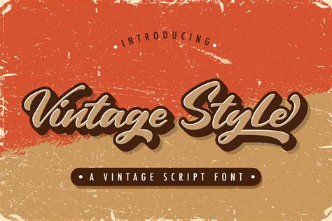 Vintage Style Bold Script Font Script Fonts ~ Creative Market