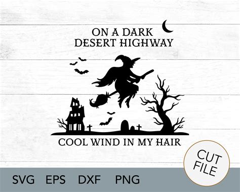 Halloween Svg Desert Highway Boho Halloween Witch Svg Etsy