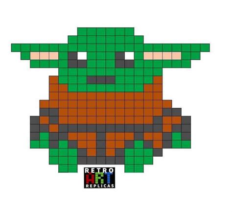 Baby Yoda Pixel Art Grid In 2020 Pixel Art Pixel Art