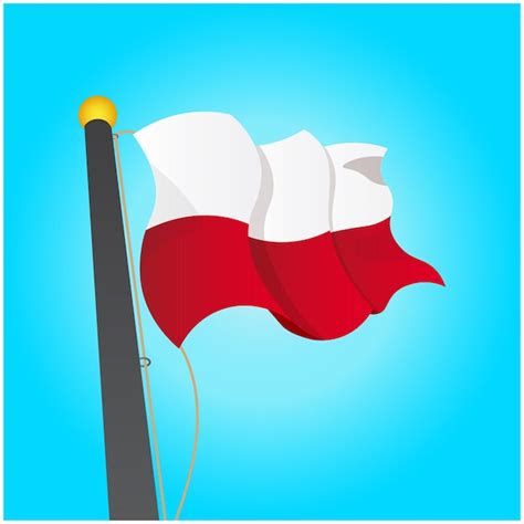 Premium Vector Vector Graphic Of The Flag Of Poland Fluttering