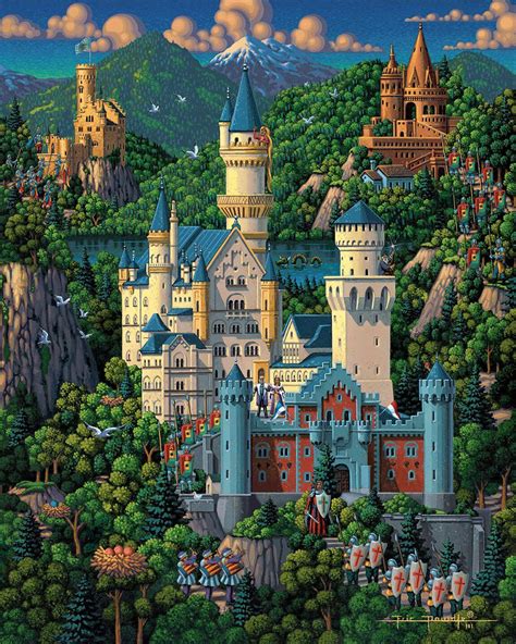 neuschwanstein castle 1000 pieces dowdle folk art puzzle warehouse