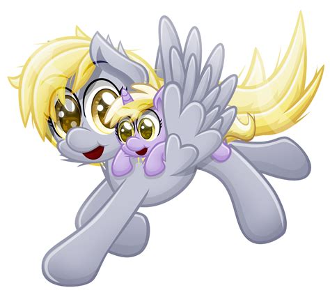 1362717 Safe Artist Sol R Character Derpy Hooves Character Dinky Hooves Species Pegasus