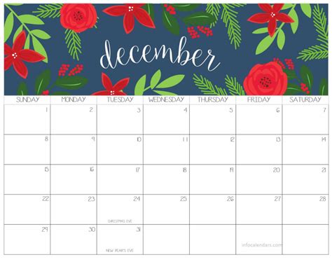 Calendar December 2019 Printable Plan Your Activities With Children