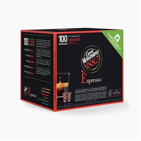 Pack 100 Cremoso Èspresso 1882 Compatibili Nespresso Caffé Vergnano
