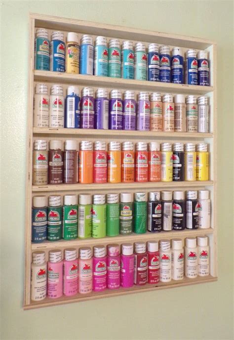 Craft Paint Rack Paint Storage Arts And Crafts Acrylic Etsy In 2020