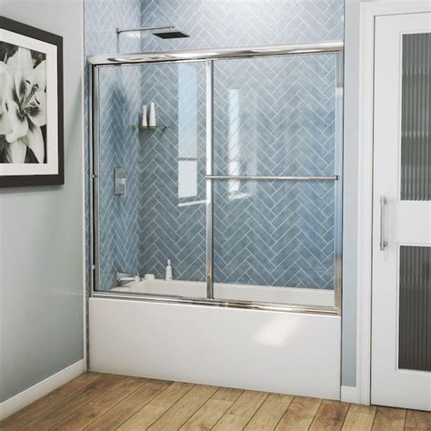 Arizona Shower Door Standard 575 In H X 56 In To 60 In W Framed Sliding Brite Dipped Chrome