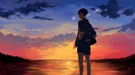 Tutti gli sfondi sono disponibili sono in full hd. Haikyu Tobio Kageyama Standing Near Water With Background Of Sunset HD Anime Wallpapers | HD ...