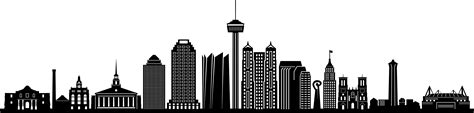 San Antonio City Texas Skyline Silhouette Cityscape Vector Texacal Digital