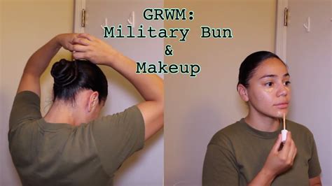 Easy Military Bun In Minutesno Sock Bun Needed And Military Makeup