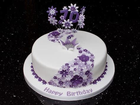 Bloomex has been preparing and delivering birthday flowers online in australia for many years. 70th Lilac Flower Cake | 70th birthday cake, 90th birthday ...