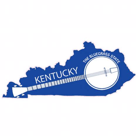 Kentucky Banjo The Bluegrass State Sticker Us Custom Stickers