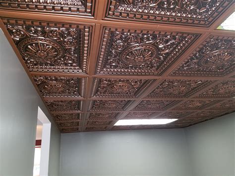 Types of drop ceiling tiles ⇐ back to article. Ceiling Tile "Da Vinci" Faux Tin 24 in. x 24 in. (CTFF-012 ...