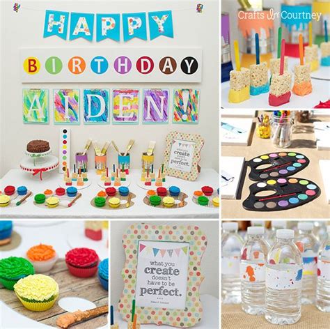 Diy Kids Art Themed Party With Images Art Themed Party Birthday