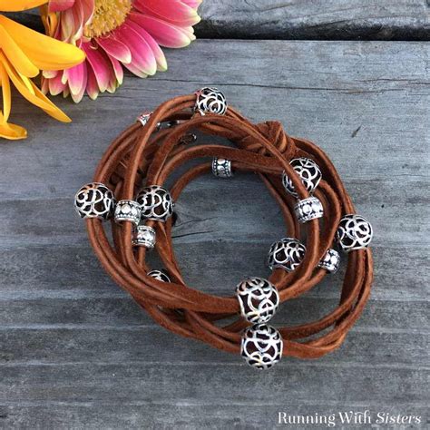 How To Make A Leather Wrap Bracelet Running With Sisters Leather