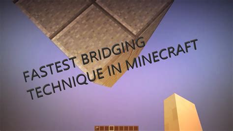 Fastest Bridging Technique In Minecraft Datboi Bridge Youtube