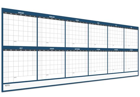 Buy Large Dry Erase Wall Calendar 36 X 96 Undated Blank 2022