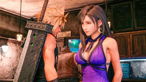 Final Fantasy Vii Remake Tifa Lockhart Mod Sexy Purple Dress Youtube