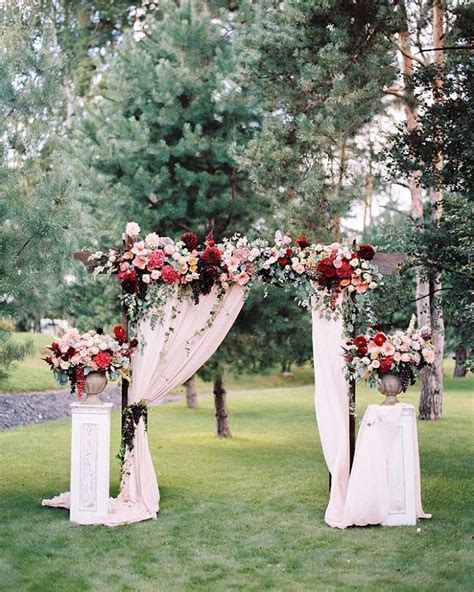 Fabric Draped Wedding Arch Wedding Arch With Fabric Draping