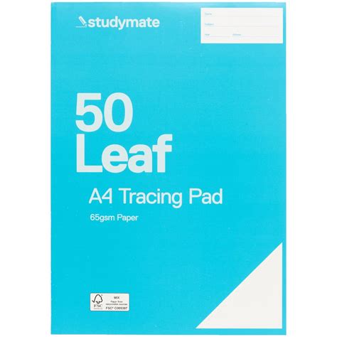 Studymate Premium A4 Tracing Paper Pad 50 Sheet 9341694163703 Ebay