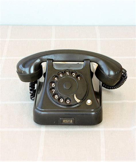 Vintage Rotary Phone 1950s Black Bakelite Phone Antique Telephone