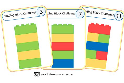 Free Printable Block Building Cards Printable Word Searches