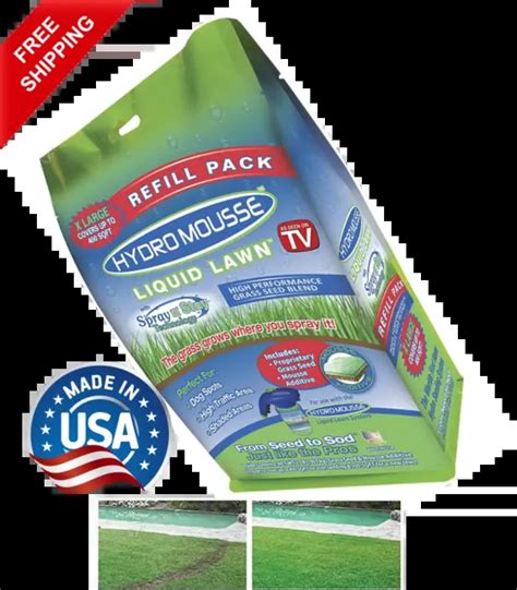 Liquid Lawn Refill Pack 2lb Bag Hydro Mousse Covers 400sq Ft Grass