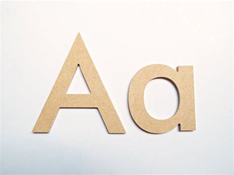 Wood Letters Alphabet Letters Uppercase Lowercase Diy Paintable