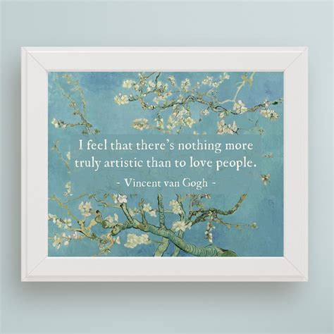 Vincent Van Gogh Quote Printable Wall Art I Feel That Etsy