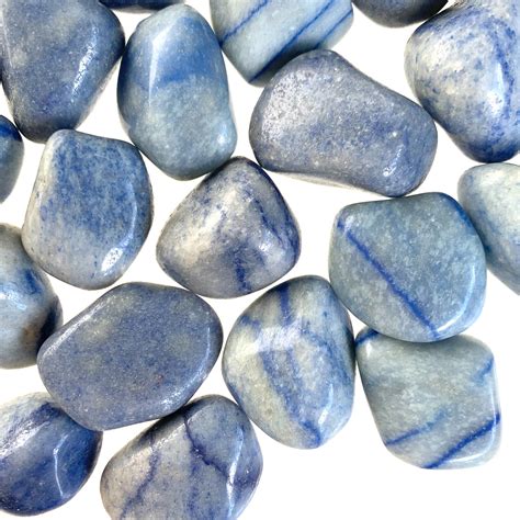 Blue Quartz Tumbled Stones Peace Love Crystals