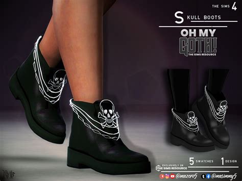 The Sims Resource Oh My Goth Skull Boots