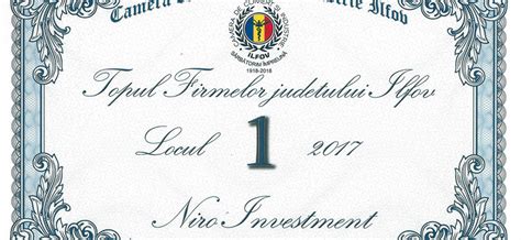Locul 1 Pe JudeŢul Ilfov Niro Investment Group