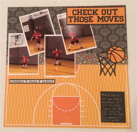 Basketball Layout Scrapbooking Sports Scrapbook Pictures Yearbook