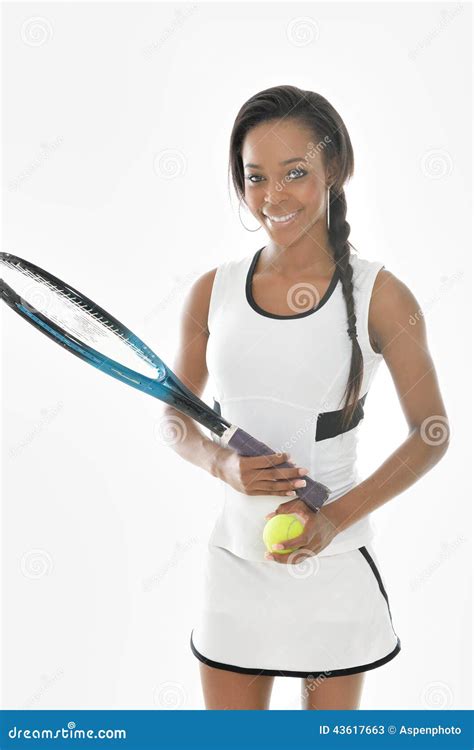 Stunning Young African American Tennis Player Stock Image Image Of
