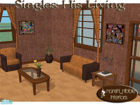 The Sims Resource Singles His Living Room