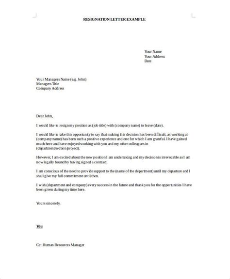 Career change resignation letter example. New Job Resignation Letter Template - 9+ Free Word, PDF ...