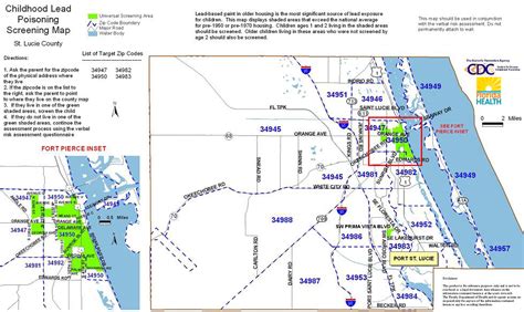 St Lucie County Zip Code Map Map Vector