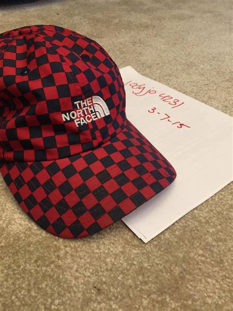 Supreme Checkered Tnf Hat Grailed