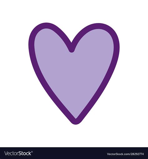 Purple Heart Love Romantic Passion Icon Royalty Free Vector