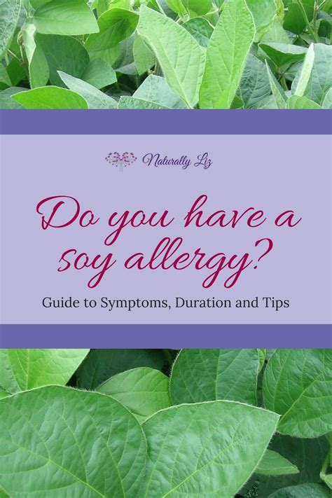 Are You Having An Allergic Reaction To Soy Naturally Liz Soy
