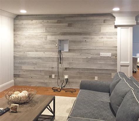 Thrifty white panelboard is 1/8 in. STOUT'S WHITE-WASHED RECLAIMED WOOD WALL PANELING ...