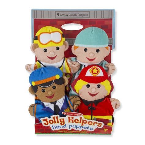 Melissa And Doug Jolly Helpers Hand Puppets Set Of 4 Construction