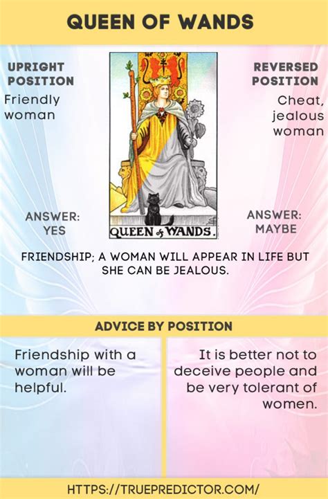 It can also mean a symbolic breakthrough in a relationship, a promotion at work, or a period of personal prosperity. The Queen of Wands tarot card menanings | Tarot learning, Wands tarot, Learning tarot cards