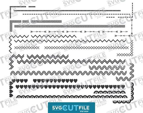 Wavy Lines Svg Squiggly Lines Svg Wavy Line Svg Dotted Line Etsy
