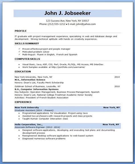 Filled with detailed examples for each section, tips for writing your own. software engineer resumes | Creative Resume Design ...