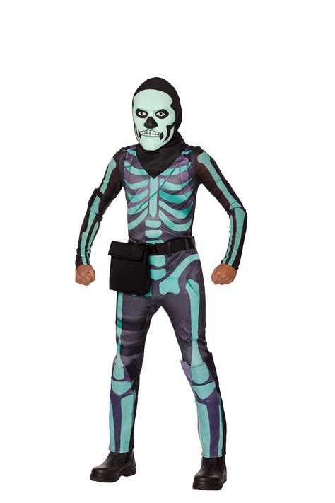 Boys Child Fortnite Skull Trooper Costume Licensed Boys Skeleton Teens