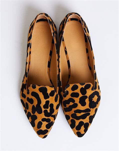 Leopard Pointed Toe Loafers Pointed Toe Loafers Leopard Shoes