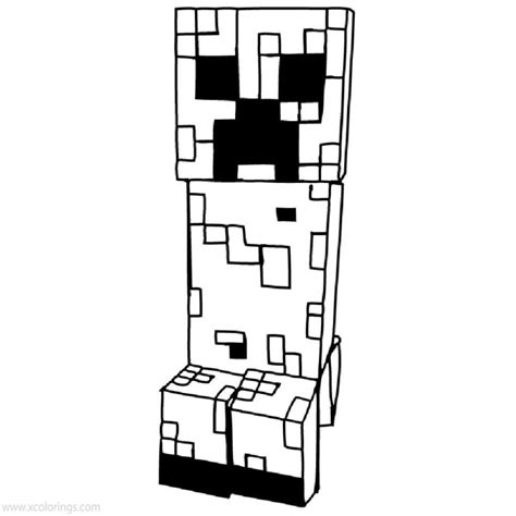Creeper Face Coloring Pages