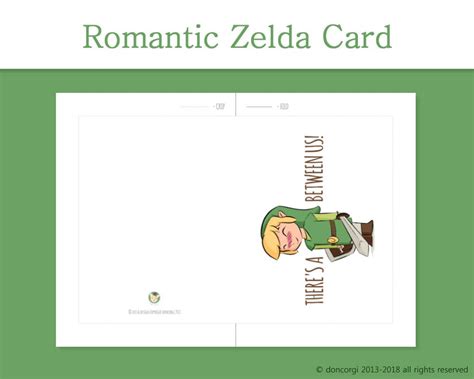 Legend Of Zelda Valentines Card Theres A Link Etsy